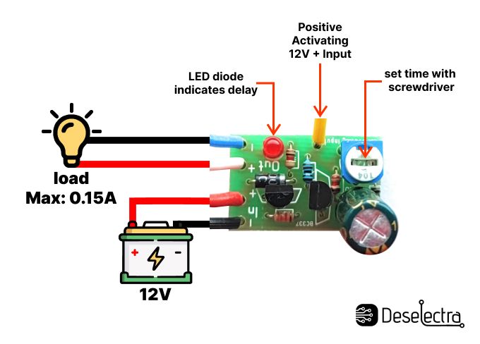 Wiring diagram positive pulse timer switch relay 1 to 190 750 sec delay off